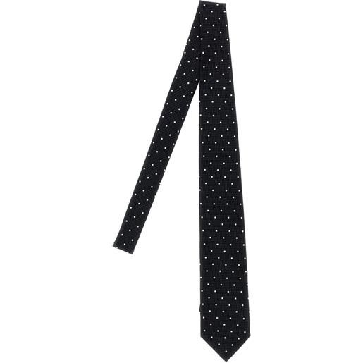 Brioni cravatta a pois jacquard - blu