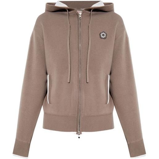 Kenzo felpa con zip - toni neutri