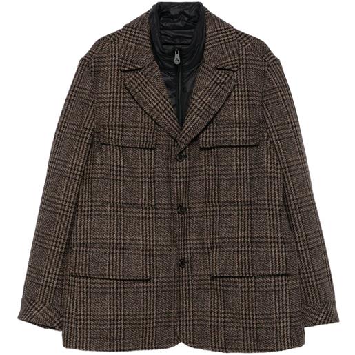 Peuterey blazer a quadri - marrone