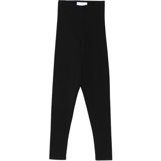 Erika Cavallini leggings a coste - nero