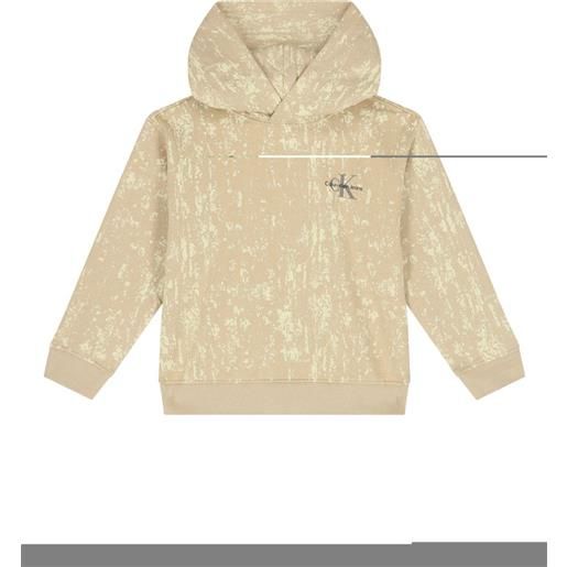 Calvin Klein Kids felpa con cappuccio - marrone