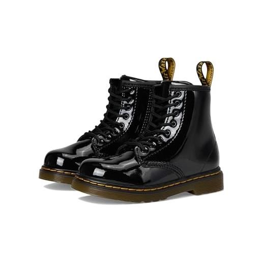 Dr. Martens delaney black softy, scarpe brogue stringate unisex - bambini, nero, 30