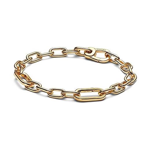 PANDORA me bracciale a maglie piccole placcato in oro 14 k, 4