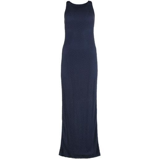 Lauren Ralph Lauren abito lungo con decorazione - blu