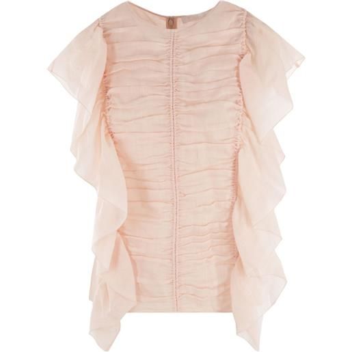 Chloé top con ruches - rosa