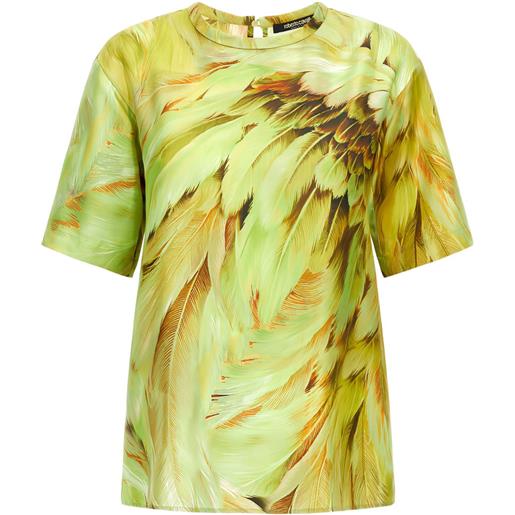 Roberto Cavalli t-shirt con stampa - verde