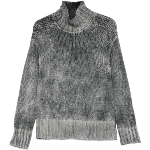 Avant Toi maglione a coste con collo alto - grigio