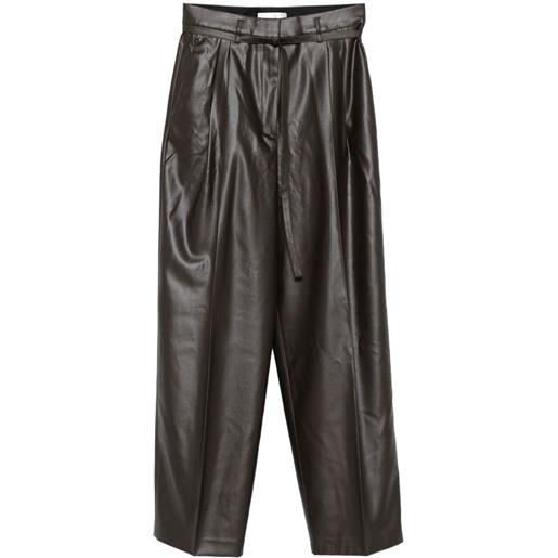 Christian Wijnants pantaloni con pieghe - marrone