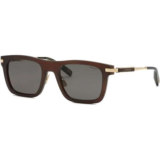 Chopard Eyewear occhiali da sole squadrati con dettaglio color oro - marrone