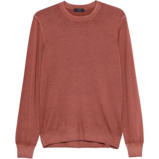 Fay maglione con scollo rotondo - marrone