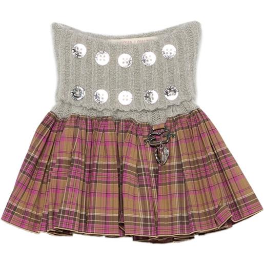 Chopova Lowena gonna con paillettes - grigio