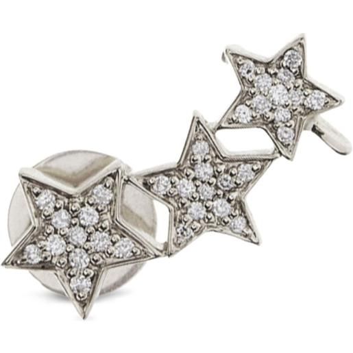 Super-Star Donna LTD In Suede Nero Con Stella Stampata Bianca E Talloncino In Glitter Argento Cod Gwf00661.f005166.90220