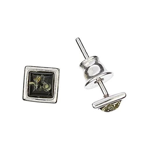 Copal Orecchini In Argento 925 Con Ambra Baltica – Fatti A Mano, Design Moderno, Ecologici - 4