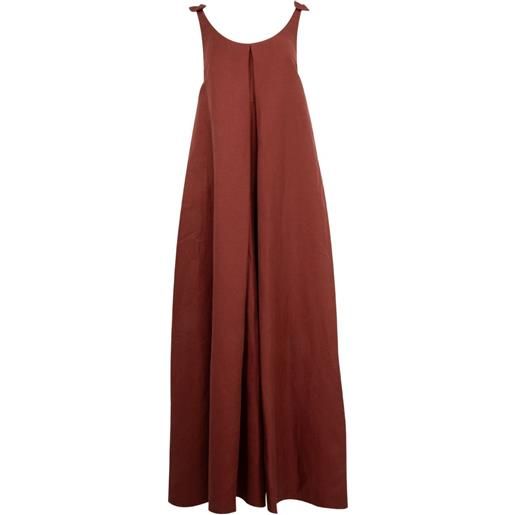 Gabriela Hearst abito lungo con fiocco - marrone