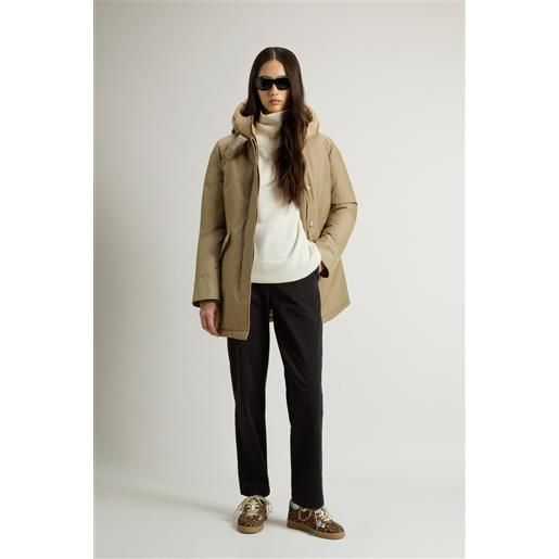 Woolrich donna arctic parka in ramar cloth beige taglia xs