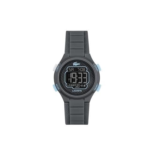 Lacoste orologio digitale da bambini collezione lc33 con cinturino in silicone grigio scuro - 2030068