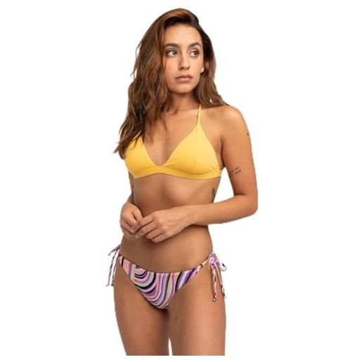 BILLABONG quiksilver sol searcher tie side - costume da bagno da donna, separato, confezione da 1, strisce, l