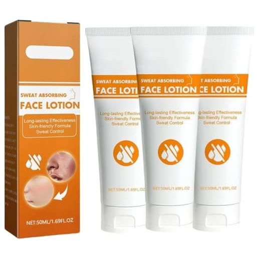 FLLUOUZH antitraspirante per il viso, bloccante sudore viso, lozione assorbi-sudore, fronte e cuoio capelluto, controllo della pelle grassa per donna e uomo, iperidrosi (3 pezzi)