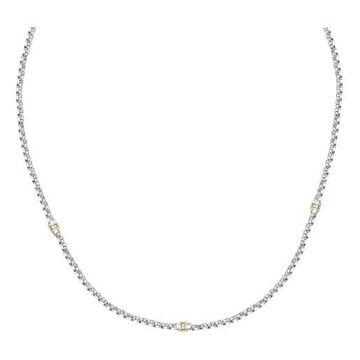 Morellato collana uomo in acciaio, oro 750% , collezione gold - satm20