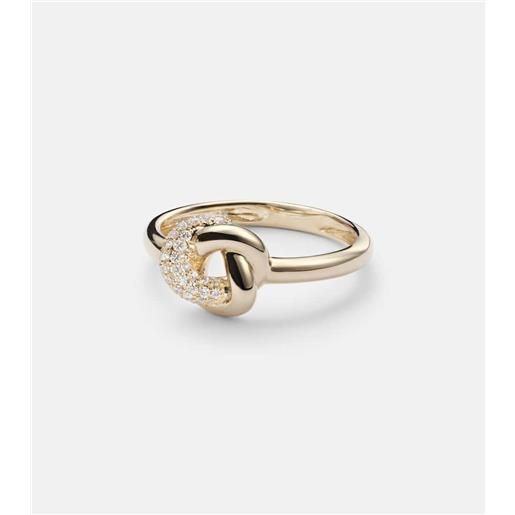 Stone and Strand anello in oro 14kt con diamanti