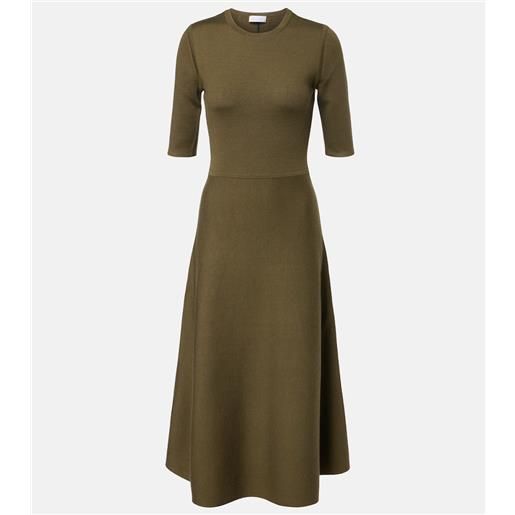 Gabriela Hearst abito midi in lana, cashmere e seta