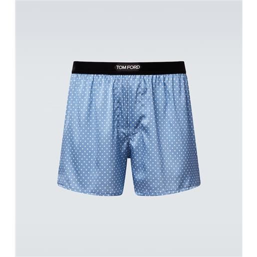 Tom Ford boxer in misto seta con logo