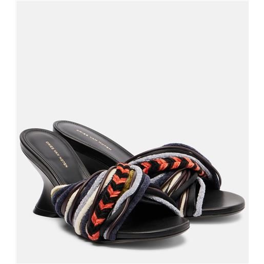 Dries Van Noten mules 75 con zeppa