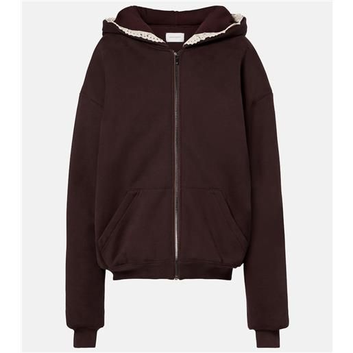 Magda Butrym felpa in cotone con cappuccio e zip