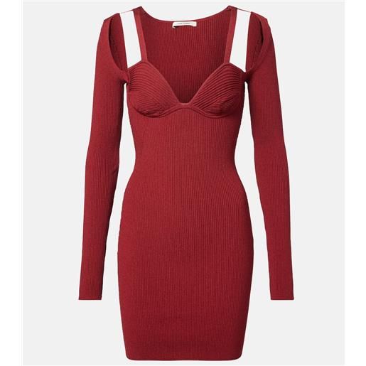 Nensi Dojaka abito corto in maglia con cut-out