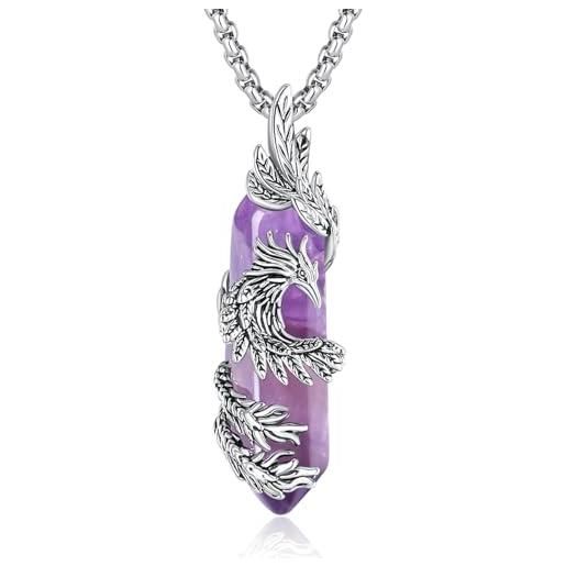 DAYLINLOVE Collana Fenice Argento Sterling 925 Collana