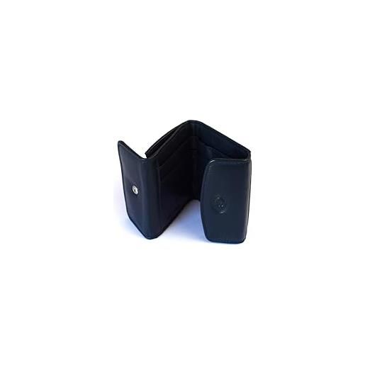 BEDETTI elegante e pratico portafoglio unisex in pelle con portamonete (blu)