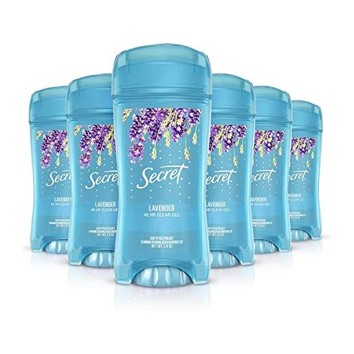 Secret, profumo fresco, gel trasparente, anti-traspirazione e deodorante da donna, fragranza mix di bacche