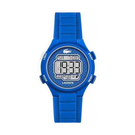 Lacoste orologio digitale da bambini collezione lc33 con cinturino in silicone blu - 2030066