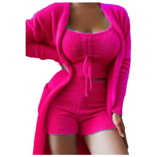 DHRUVI TRENDZ Pigiama da donna, rosa, 44