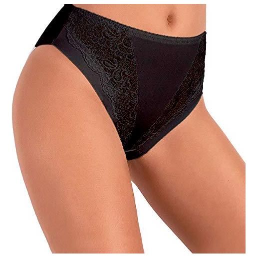 JADEA slip donna 6 pezzi cotone bielastico art. 788 slip midi (6 pezzi-nero, 6)