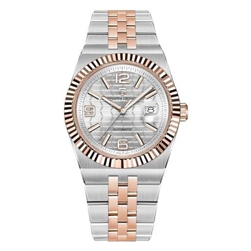 RAINTEN R9002 Orologio Uomo Automatico Con 12 Diamanti E Quadrante Tigre - Lusso In Acciaio 40mm, Vetro Zaffiro - 2