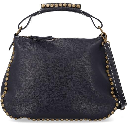 Le Corone Bags borsa a spalla hobo in pelle con borchiette