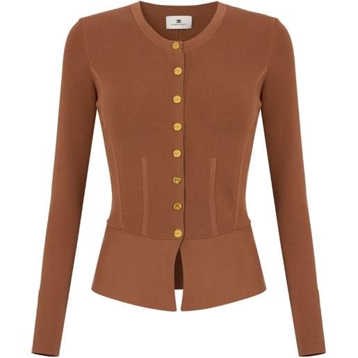 Elisabetta Franchi cardigan a coste - marrone