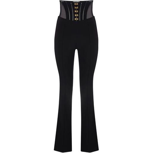 Elisabetta Franchi pantaloni a vita alta - nero