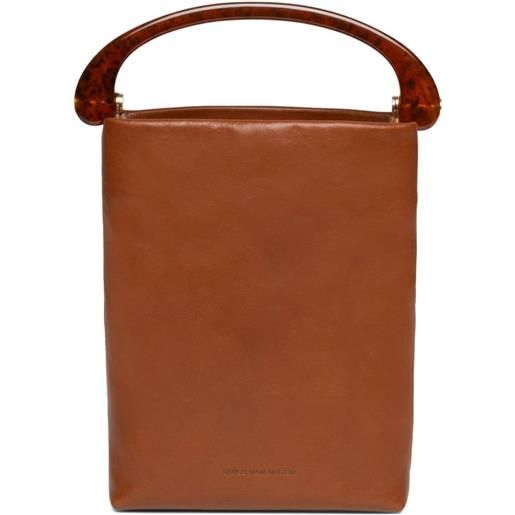 DRIES VAN NOTEN borsa in pelle - marrone