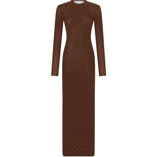 Rabanne abito lungo con decorazione - marrone