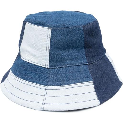 AMBUSH cappello bucket con design patchwork - blu