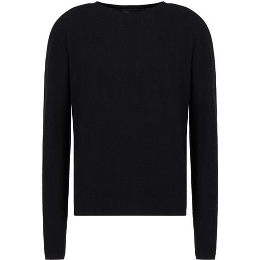 Giorgio Armani maglione in lana vergine - nero