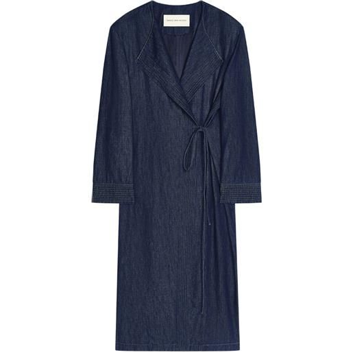 DRIES VAN NOTEN cappotto denim a portafoglio - blu