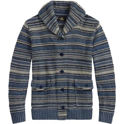 Ralph Lauren RRL cardigan a righe - blu