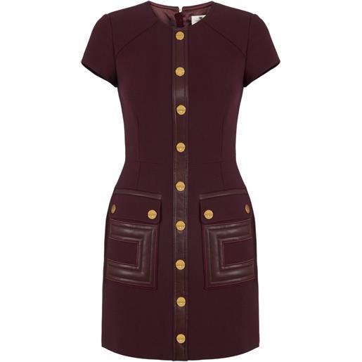 Elisabetta Franchi abito corto con bottoni - marrone