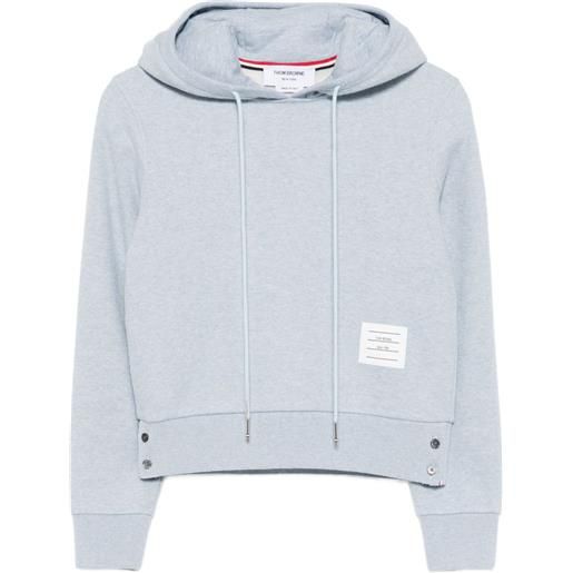 Thom Browne felpa con applicazione logo - blu