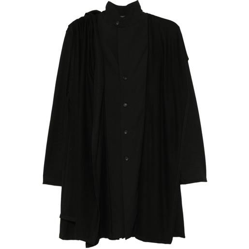 Yohji Yamamoto blusa con stola - nero