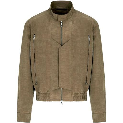 Giorgio Armani cappotto a collo alto - marrone