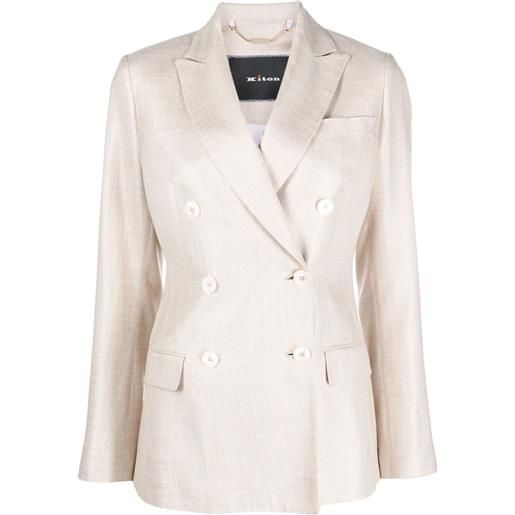 Kiton blazer doppiopetto - toni neutri